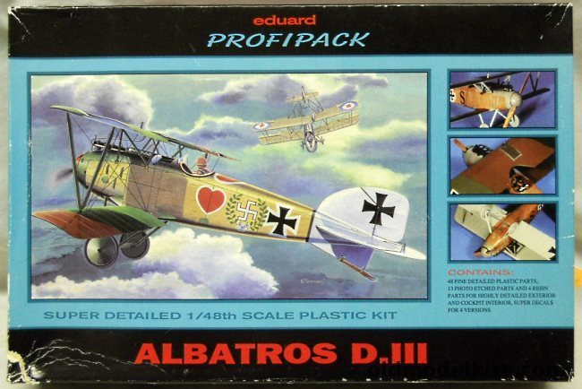 Eduard 1/48 Albatros D-III Profipack Plus 8038 Albatros D-III OAW With Toms PE Detail Set - (DIII O.A.W.), 8035 plastic model kit